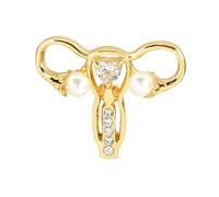 SAFIGLE Broche Accesorio Elegante de Aleación Dorada Creativo Forma de Útero para Ropa y Bolsas para Mujeres en Ocasiones Casuales y Oficiales