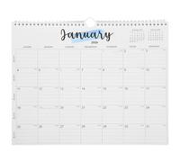 SAFIGLE Calendario de Pared 2026-2027 con Planificador Espiral de 18 Meses, Bloques Grandes y Papel Blanco para Planificación Familiar en Oficina y Hogar