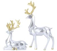 SAFIGLE Decoración De Renos Origami Figura De Ciervo Navideña 4.7 Pulgadas Adorno para Mesa De Hogar Y Oficina Estilo Moderno Y Artístico