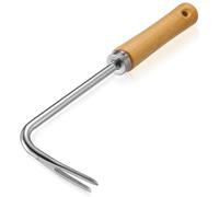 SAFIGLE Herramienta Manual y Aflojar Suelo para Deshierbar con Mango de Madera y Hierro, Fácil de Agarrar Extractor de Malas Hierbas Eficaz Uso en Jardín