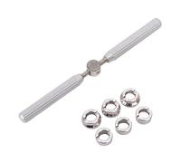 SAFIGLE Kit Abridor Caja Trasera Reloj Herramienta Reparación Relojes Acero Inoxidable Ajustable 6 Ranuras Profesionales para Abrir y Ajustar Relojes con Maletín Transportable