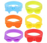 SAFIGLE Marcadores de Vino de Fiesta de Silicona 6 Piezas para Botellas