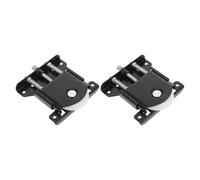 SAFIGLE Ruedas para Puertas Correderas de Armario Soporte Resistente y Deslizamiento Suave 2 Piezas Color Negro Rueda Convexa de Metal para Puertas de Vestidor