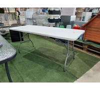 SAFOR KIT Mesa Plegable Rectangular, Blanco, 180 cm x 74 cm