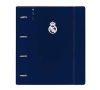 Safta Carpeta equipada Real Madrid 1ª Equip. 2024/25 PP Foam A4 4 anillas 35 mm con recambio