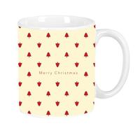 ARBOLITOS MERRY XMAS - Taza Grande de Cerámica, Resistente, Ligera, Duradera, 350 ml, 8x9.5 cm