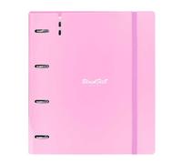 SAFTA | Archivador A4 Blackfit8 Smile, Carpeta Archivador Escolar 4 Anillas Redondas 35 mm, Tapas PP Foam con Cierre Elástico, 100 Hojas Cuadrícula 5x5 90 g, Medidas 27x4x32 cm