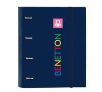 Safta Carpeta equipada BENETTON Damero - con recambio, 4 anillas A4, 100 hojas, multicolor