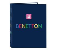 Safta Carpeta archivador BENETTON Damero – Folio 4 anillas 25 mm