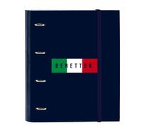 Safta Carpeta equipada BENETTON Flag Din-A4 4 anillas 30 mm
