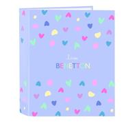 Safta Carpeta Archivador BENETTON Folio 4 anillas 40 mm Lila