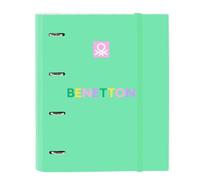Safta Carpeta equipada BENETTON Mint – 4 anillas DIN-A4 30 mm
