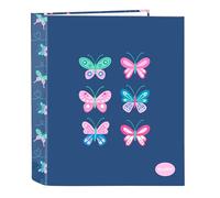 Carpeta Archivador BLACKFIT8 Mariposas, Folio 4 Anillas 40 mm.
