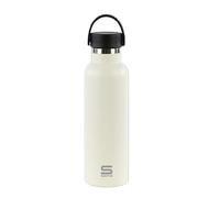 Safta BLANCO - Botella Termo, Botella de Agua, Acero Inoxidable, Doble Aislamiento, Exteríor de Goma, 12h de Bebida Caliente y 24h de Bebida Fría, 7.3x25 cm, 600 ml