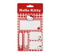 SAFTA | Blíster de Notas Adhesivas Hello Kitty, Post-Its Divertidos con 5 Tamaños Diferentes, Set de Papelería Escolar para Vuelta al Cole, Marcadores y Recordatorios, Medidas 10x20 cm