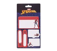 SAFTA | Blíster de Post-Its Marvel Spider-Man, Notas Adhesivas Escolares con 5 Tamaños Diferentes, Organizadores para Agenda y Cuadernos, Papelería Vuelta al Cole, Infantil y Juvenil, Medidas 10x20 cm