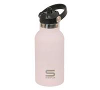 SAFTA | Botella Termo 350 ml Safta Infantil Rosa, Acero Inoxidable Doble Pared con Aislamiento, Mantiene 12 h Caliente y 24 h Frío, Base de Silicona, Tapón con Válvula y Asa, Medidas 7,3x7,3x19,5 cm