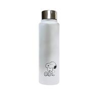 SAFTA | Botella Termo 500 ml Snoopy Love, Acero Inoxidable, Mantiene 6 h Caliente y Hasta 12 h Frío, Reutilizable, Tapa de Rosca, Color Blanco, Vuelta al Cole, Resistente, Medidas 7x22,5 cm
