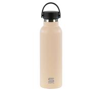 Safta botella termo de 600ml - acero inoxidable - base de silicona antideslizante - asa superior - color beige