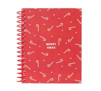 Safta CARAMELOS MERRY XMAS - Cuaderno 120 Hojas A6, Tapas Duras, Ideal para Niños de Diferentes Edades, Cómodo y Versátil, Calidad y Resistencia, 11.8x14.6 cm