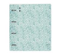 SAFTA - Carpeblock con 4 Anillas de 35 mm, con Recambio, con 100 Hojas A4, Ideal para Niños de Diferentes Edades, Cómoda y Versátil, Calidad y Resistencia, 27x4x32 cmAzul claro estampado