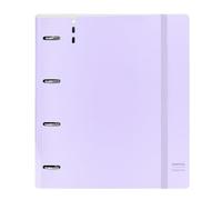 Safta Carpeta equipada Carpeblock PP Foam A4 4 anillas 35 mm con recambio 100 hojas Morado claro