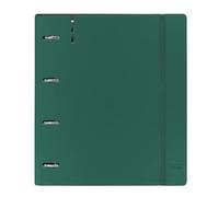 Safta Carpeta equipada PP Foam Carpeblock – A4, 4 anillas 35 mm, recambio 100 hojas, verde oscuro