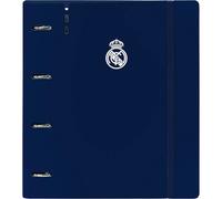 Safta - Carpeblock Real Madrid 1ª Equip. 24/25 - Carpeta Anillas 35MM y Recambio Incluido - Diseño Exclusivo, Material Duradero, Compatible con Hojas A4