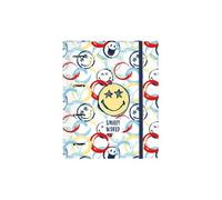 SAFTA CARPETA 4 ANILLAS 30MM CON RECAMBIO SMILEY WORLD ART - Carpeta Anillas Licencia Oficial - Diseño Exclusivo - Ideal para Uso Diario - Material Duradero - Compatible con Hojas A4