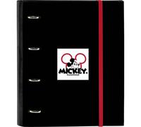 SAFTA | CARPETA 4 ANILLAS 35MM CON RECAMBIO MICKEY MOUSE "MICKEY MOOD" - Carpeta Anillas Licencia Oficial - Diseño Exclusivo - Ideal para Uso Diario - Material Duradero - Compatible con Hojas A4