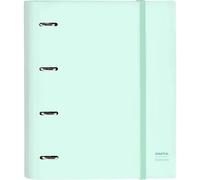 SAFTA CARPETA 4 ANILLAS 35MM CON RECAMBIO SAFTA MENTA - Carpeta Anillas Licencia Oficial - Diseño Exclusivo - Ideal para Uso Diario - Material Duradero - Compatible con Hojas A4