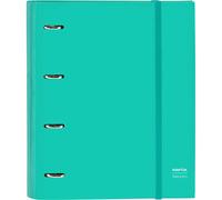 SAFTA CARPETA 4 ANILLAS 35MM CON RECAMBIO SAFTA MENTA - Carpeta Anillas Licencia Oficial - Diseño Exclusivo - Ideal para Uso Diario - Material Duradero - Compatible con Hojas A4