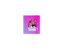 SAFTA CARPETA 4 ANILLAS DE 35MM CON RECAMBIO A4 100 H CON GOMA Y 5 K-POP DH STATIONERY 3x27x32 Cms.