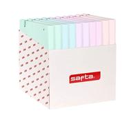 Safta Carpeta de 4 anillas DIN A4 con recambio de 100 hojas cuadro 5 mm