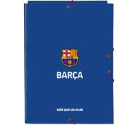 SAFTA CARPETA FOLIO 3 SOLAPAS F.C.BARCELONA 2ª EQUIPACION - Carpeta Anillas Licencia Oficial - Diseño Exclusivo - Ideal para Uso Diario - Material Duradero - Compatible con Hojas A4