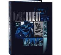 SAFTA CARPETA FOLIO 4 ANILLAS MIXTAS BATMAN "LEGENDARY" - Carpeta Anillas Licencia Oficial - Diseño Exclusivo - Ideal para Uso Diario - Material Duradero - Compatible con Hojas A4