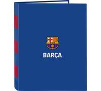 SAFTA CARPETA FOLIO 4 ANILLAS MIXTAS F.C.BARCELONA 2ª EQUIPACION - Carpeta Anillas Licencia Oficial - Diseño Exclusivo - Ideal para Uso Diario - Material Duradero - Compatible con Hojas A4