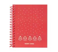 CASITAS MERRY XMAS - Cuaderno 120 Hojas A6, Tapas Duras, Ideal para Niños de Diferentes Edades, Cómodo y Versátil, Calidad y Resistencia, 11.8x14.6 cm