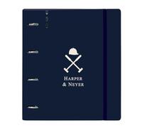 Safta HARPER & NEYER – Carpeta equipada Carpeblock A4, 4 anillas 35 mm, con recambio