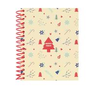 ICONOS MERRY XMAS - Cuaderno 120 Hojas A6, Tapas Duras, Ideal para Niños de Diferentes Edades, Cómodo y Versátil, Calidad y Resistencia, 11.8x14.6 cm