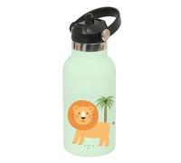 Safta INFANTIL LEÓN - Botella Termo, Botella de Agua, Acero Inoxidable, Doble Aislamiento, 12h de Bebida Caliente y 24h de Bebida Fría, 350 ml, 7.3x19.5 cm