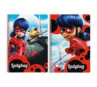 SAFTA Libreta Prodigiosa Ladybug Torre Eiffel A4 tapas duras 80h surtido