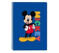 Safta Cuaderno espiral Mickey Mouse Today 4º 80 hojas Tapa dura Cuadros 4 mm 15,5x22 cm