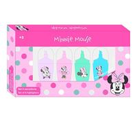 Safta MINNIE MOUSE MINTY - Set de 4 Rotuladores Fluorescentes, Regalo, Metálico, Plumier, Niño, 13.2x1.6x7.6 cm