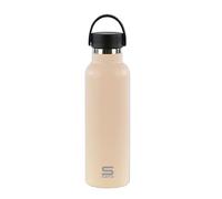 Safta botella termo de 600ml - acero inoxidable - base de silicona antideslizante - asa superior - color beige