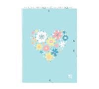 Safta Carpeta folio MOOS FIORI 3 solapas, ideal para niños Multicolor 26x36.5 cm