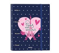 Safta Carpeta 4 anillas 30 mm Paris con recambio – Licencia oficial, compatible A4