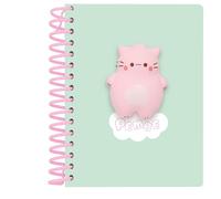 Safta Bloc de notas Pembe The Pink Cat – Frontal squishy con anillas 13,5x1,9x17,9 cm