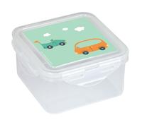 Safta PREESCOLAR COCHES - Fiambrera, Portatodo, Porta Comida, Calidad y Máxima Resistencia, Recreo, 13x13x7.5, Color Verde Agua