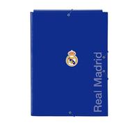 Safta Carpeta folio REAL MADRID – 3 solapas, cómoda y resistente – 26x36.5 cm